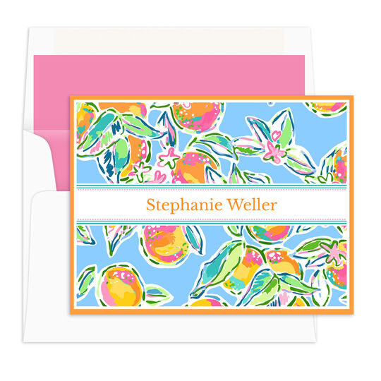 Just Peachy Folded Note Cards